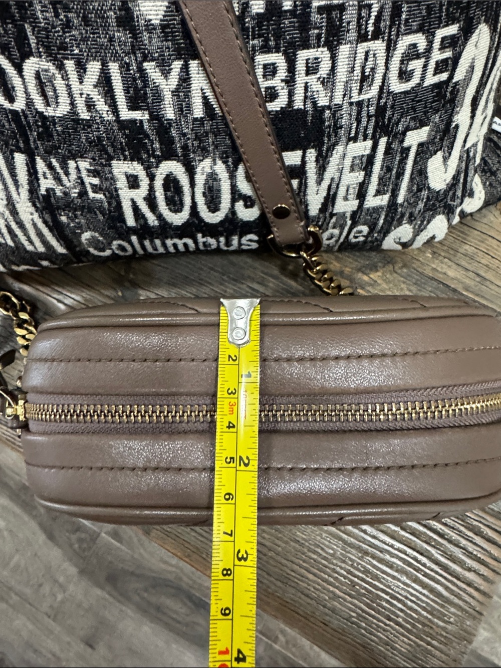 Tory Burch Taupe Quilted Leather Camera Crossbody with Gold Hardware - Picture 10 of 15